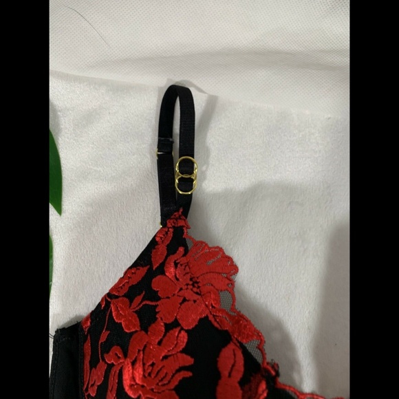 NEW $85 Ann Summers Padded Underwire Chemise in Black/Red‎ [SZ 8-10 D/DD ] - Picture 6 of 12